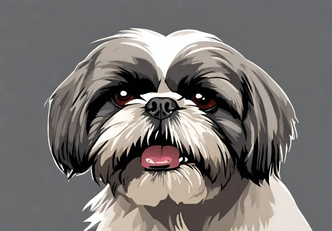 Adorable Shih Tzu puppy with big dark eyes